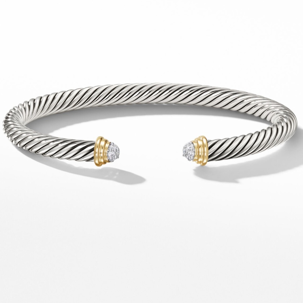 DAVID YURMAN Diamond Cable Cuff Small